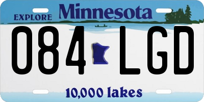 MN license plate 084LGD