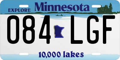MN license plate 084LGF
