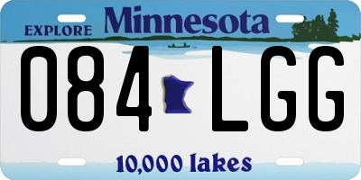 MN license plate 084LGG