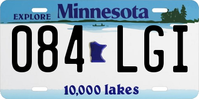 MN license plate 084LGI