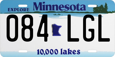 MN license plate 084LGL