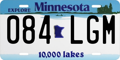 MN license plate 084LGM