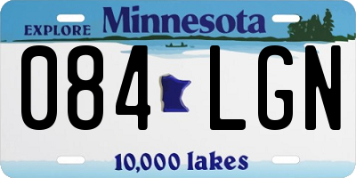 MN license plate 084LGN