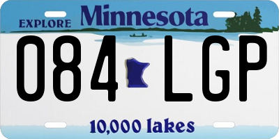 MN license plate 084LGP
