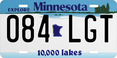 MN license plate 084LGT
