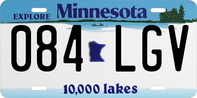 MN license plate 084LGV