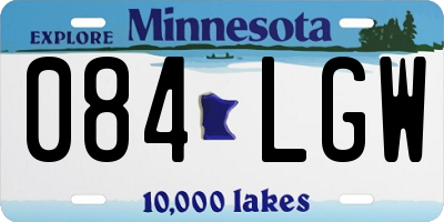 MN license plate 084LGW