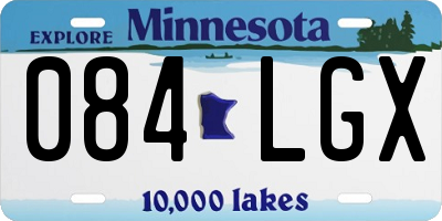 MN license plate 084LGX