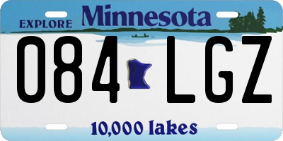 MN license plate 084LGZ