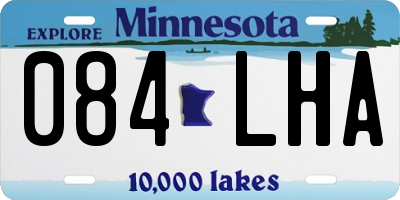MN license plate 084LHA
