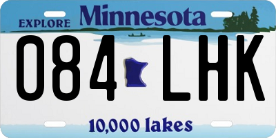 MN license plate 084LHK