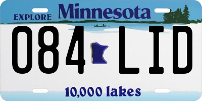 MN license plate 084LID
