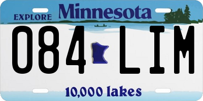 MN license plate 084LIM