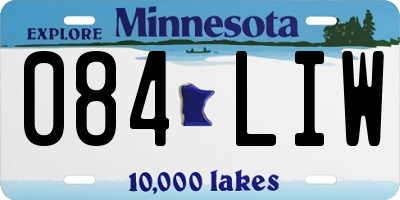 MN license plate 084LIW
