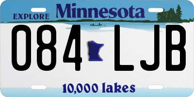 MN license plate 084LJB