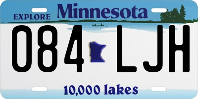MN license plate 084LJH