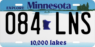 MN license plate 084LNS