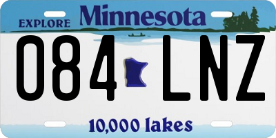 MN license plate 084LNZ