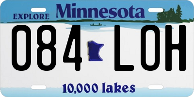 MN license plate 084LOH