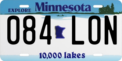 MN license plate 084LON