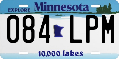 MN license plate 084LPM
