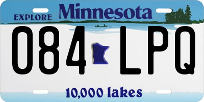 MN license plate 084LPQ