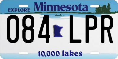 MN license plate 084LPR