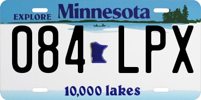 MN license plate 084LPX