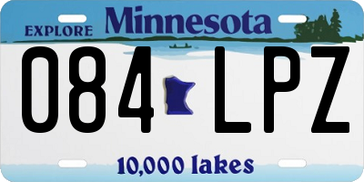 MN license plate 084LPZ