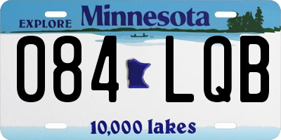 MN license plate 084LQB