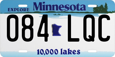 MN license plate 084LQC