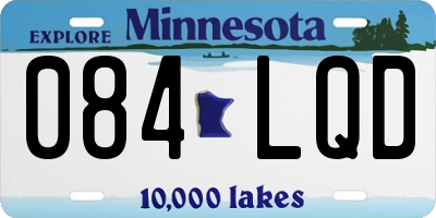 MN license plate 084LQD