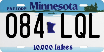MN license plate 084LQL