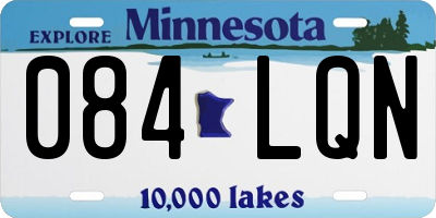 MN license plate 084LQN