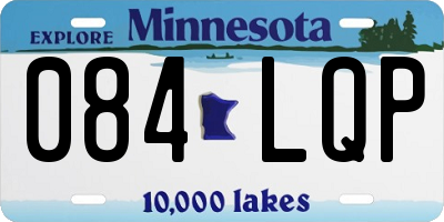 MN license plate 084LQP