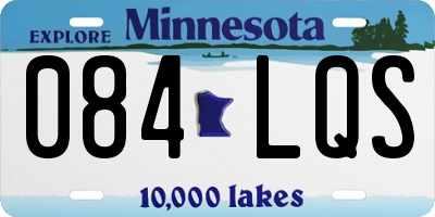 MN license plate 084LQS