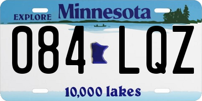MN license plate 084LQZ