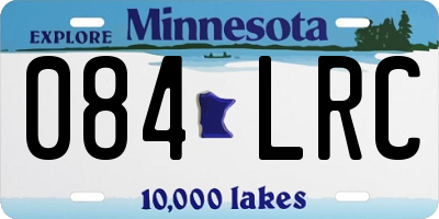 MN license plate 084LRC