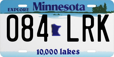 MN license plate 084LRK