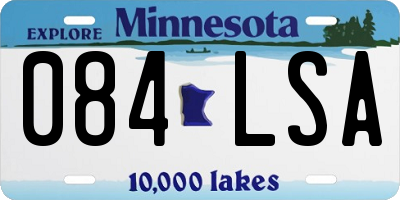 MN license plate 084LSA