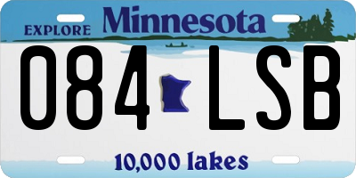 MN license plate 084LSB