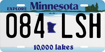 MN license plate 084LSH