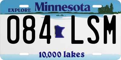 MN license plate 084LSM