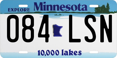 MN license plate 084LSN