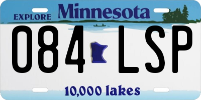 MN license plate 084LSP