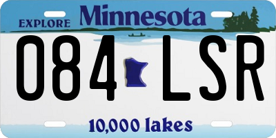 MN license plate 084LSR