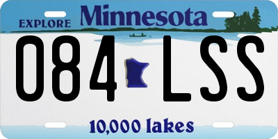 MN license plate 084LSS