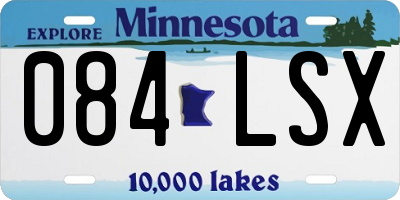 MN license plate 084LSX
