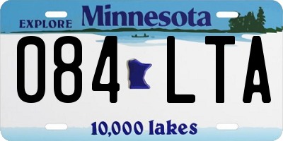 MN license plate 084LTA