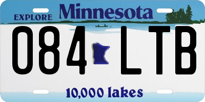 MN license plate 084LTB
